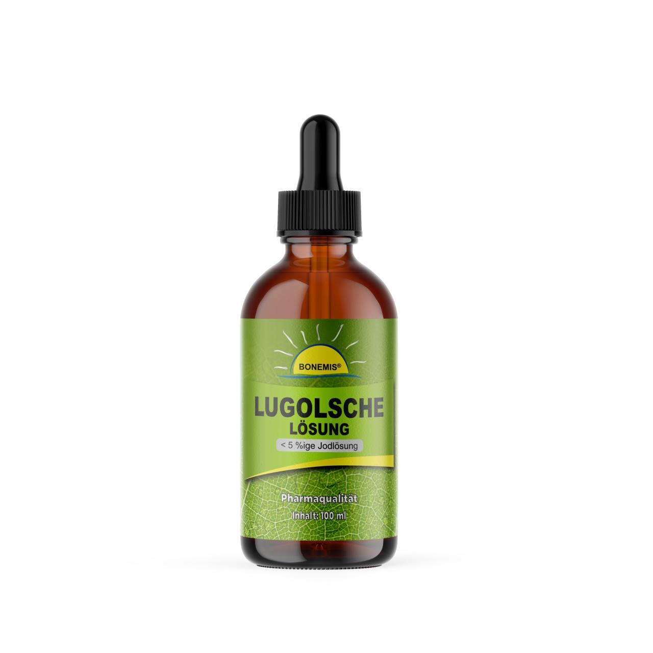Bonemis® Lugolsche Lösung (Jodlösung < 5%), Pharmaqualität, 100 ml Braunglasflasche