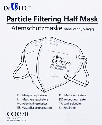 FFP2 NR Atemschutzmaske, 5-lagig, CE0370
