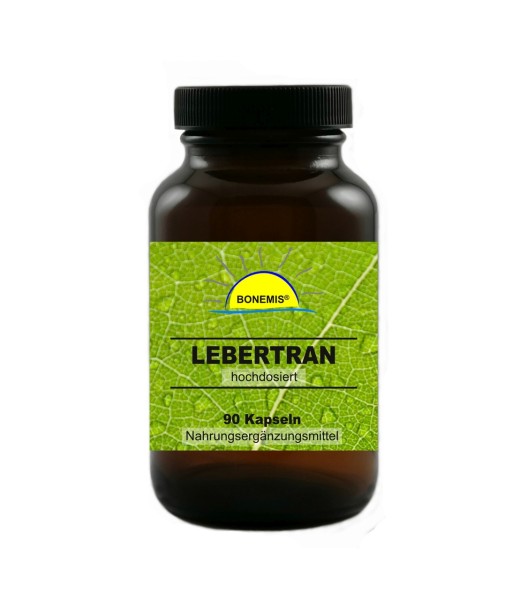 Bonemis® Lebertran, 90 hochdosierte Softgelkapseln, Premiumqualität mit extra viel Vitamin A und D