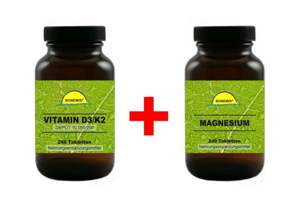 Sonnenvitamin Essentials (Vitamin D3, Vitamin K2 und Magnesium im Sparpack)