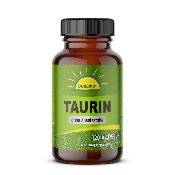 Bonemis® Taurin, vegane Kapseln ohne Zusatzstoffe, Premiumqualität im Glas