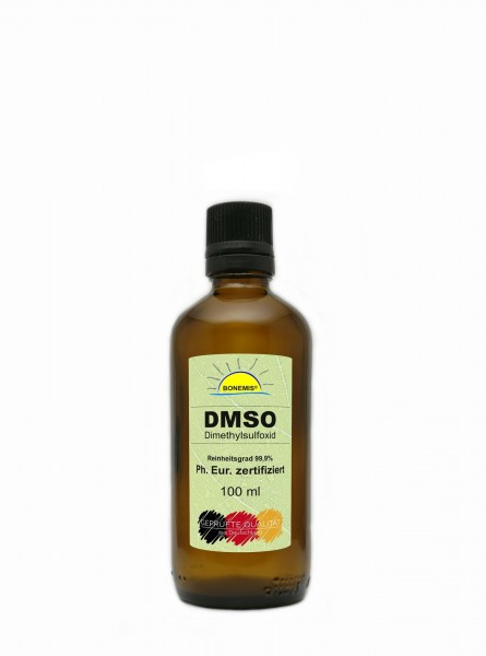 Bonemis® DMSO 99,9%, Ph. Eur. zertifiziert, Pharmaqualität, geruchlos, 100 ml Glasfl. mit Tropfer